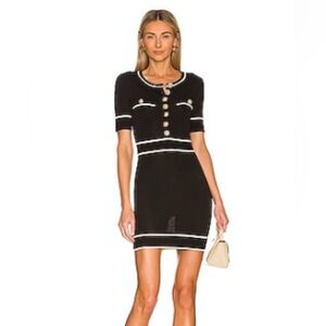Pearl Black and Ivory Mini Dress